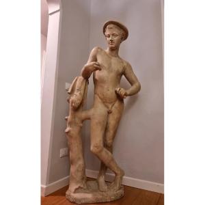 Large Plaster Sculpture Depicting Apollo