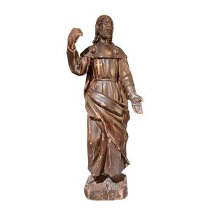 17th Century Wooden Sculpture Depicting Saint James