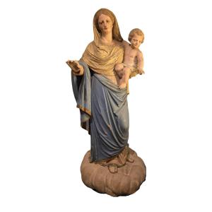 Sculpture Depicting The Virgin And Child