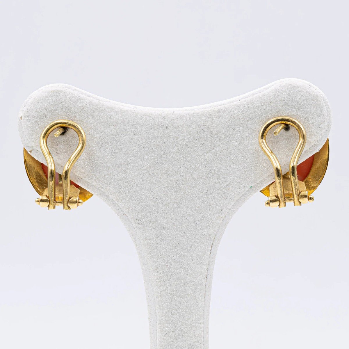 Boucles D'oreilles Vintage Or 18 Carats - Or Jaune Et Or Blanc Avec Perle, Occasion Parfait état