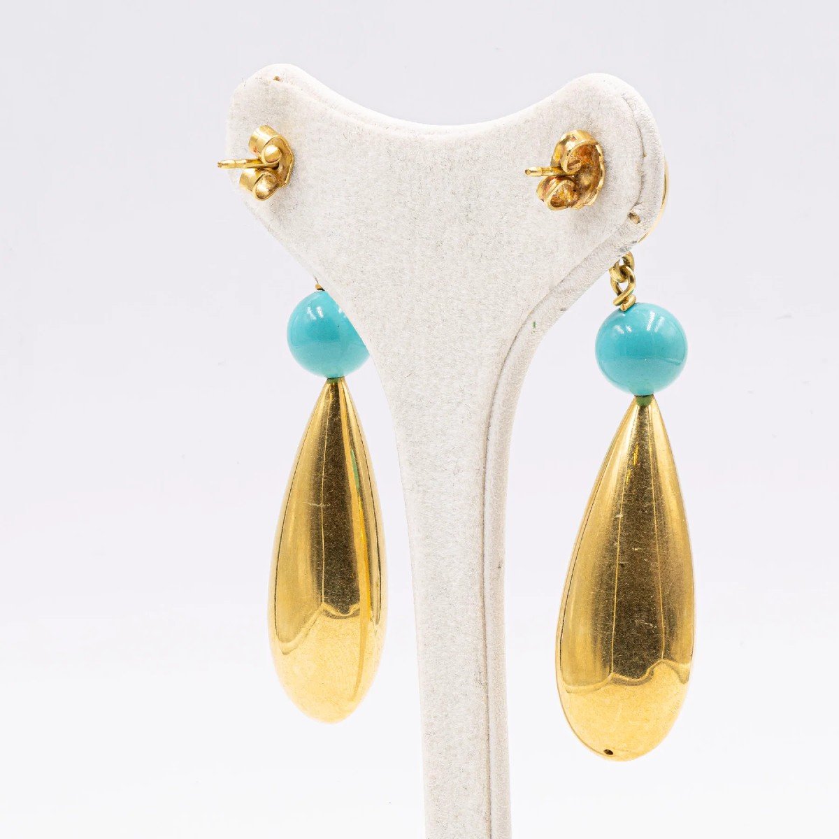 Boucles d'oreilles Feuille Vintage Dorées Dans une jolie boîte