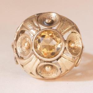 Vintage 8k Yellow Gold Citrine (approx. 2.60ct) Cocktail Ring