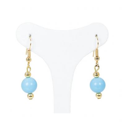18k Yellow Gold Earrings With Turquoise