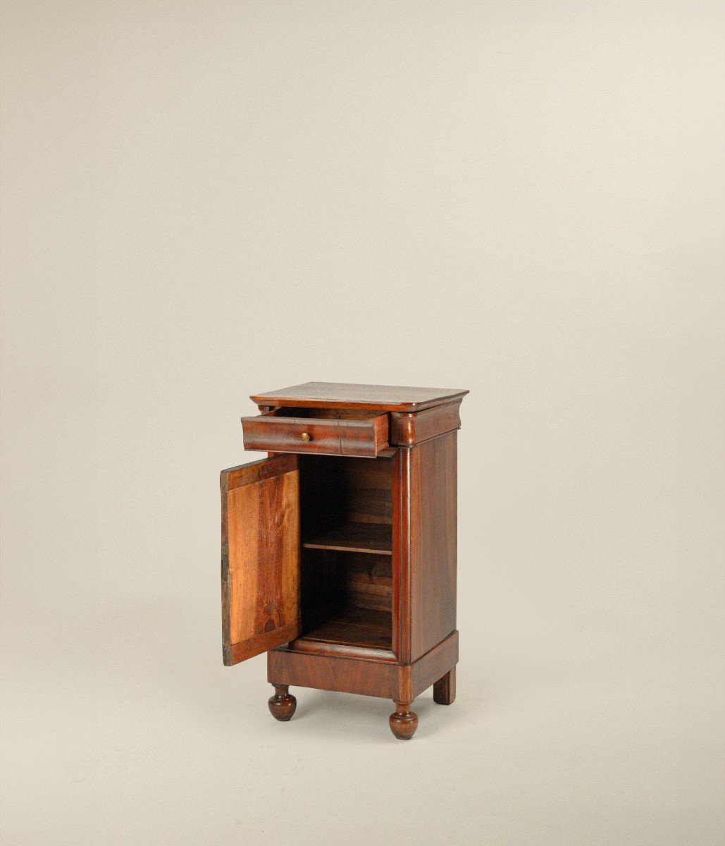 Two Walnut Bedside Tables Louis Philippe Second Half Of The 19th Century-photo-1