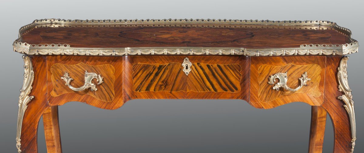Small Central Writing Desk,france, Second Half Of The 19th Century-photo-1