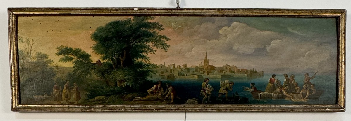 Anonymous 18th Century A) B) "views Of Lake Leman (lake Geneva)"