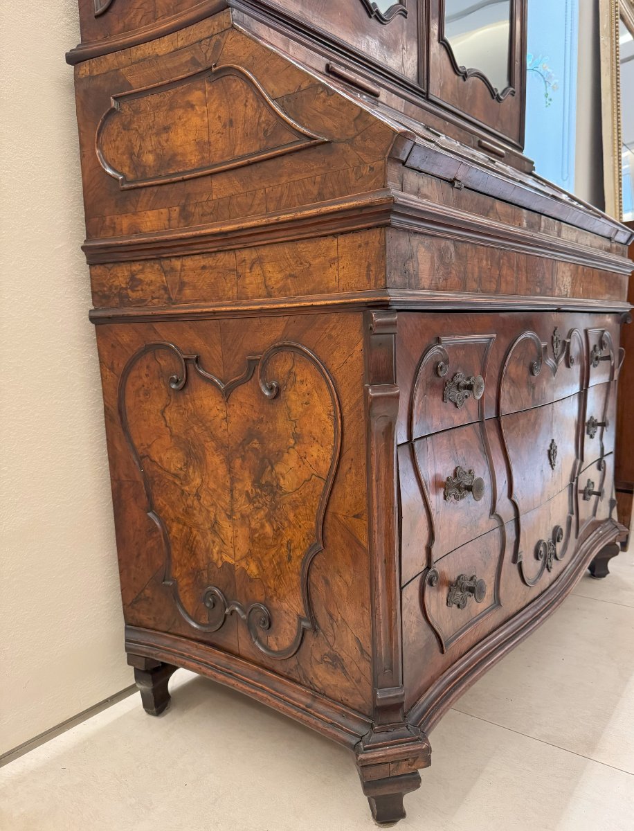 Trumeau Veneered In Briar, Lombardy, 18th Century-photo-3