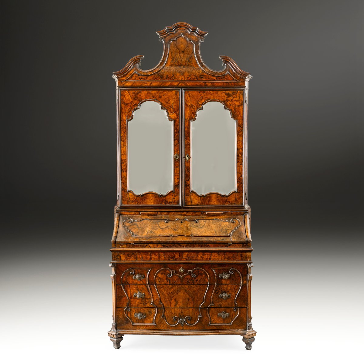 Trumeau Veneered In Briar, Lombardy, 18th Century-photo-4