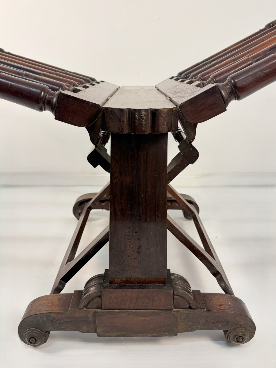 Rosewood Magazine Rack, England, 19th Century-photo-3