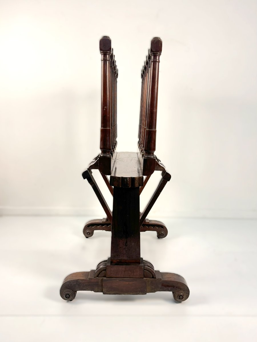 Rosewood Magazine Rack, England, 19th Century-photo-1