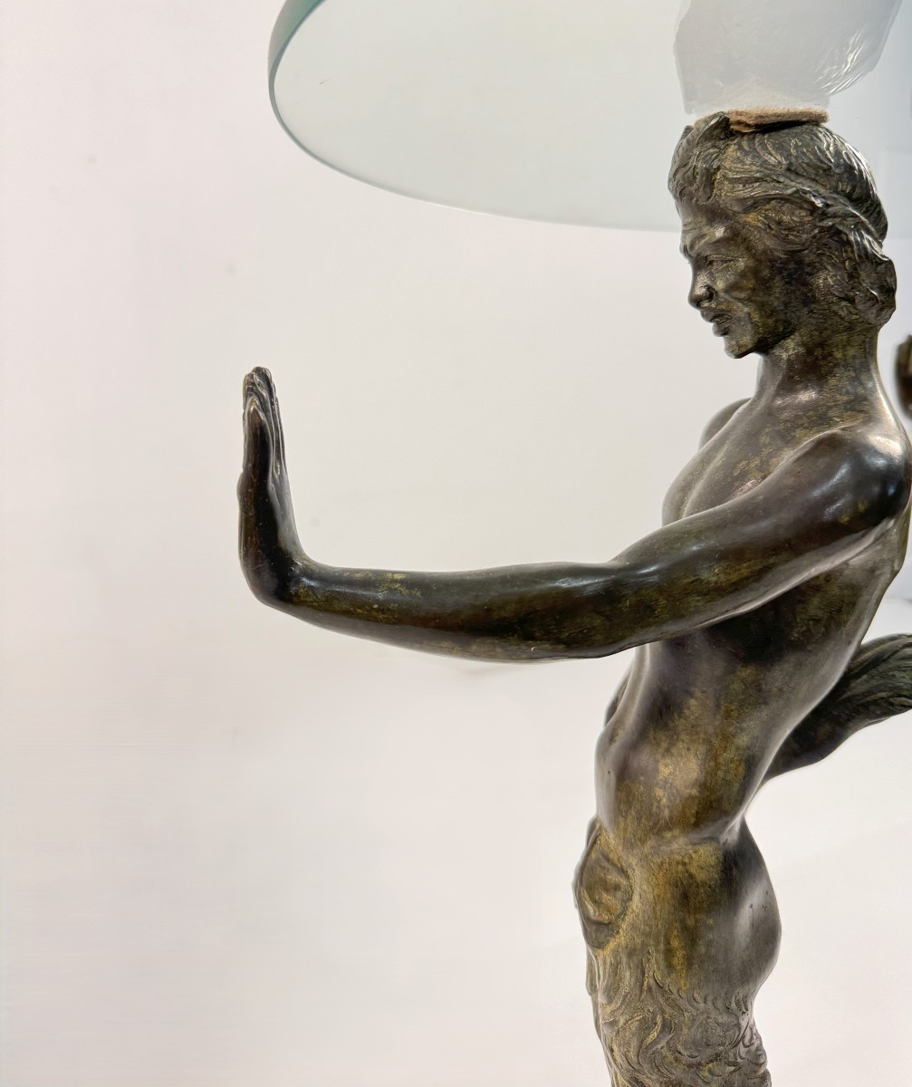 Low Table With Bronze Tripod Base, 20th Century-photo-2