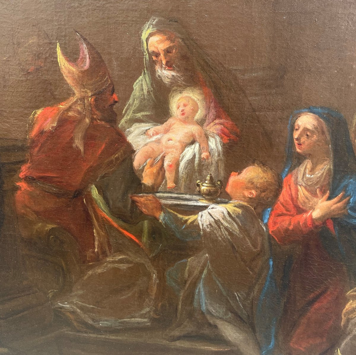 Second Half Of The 17th Century Venetian Painter "circumcision Of Jesus"-photo-4