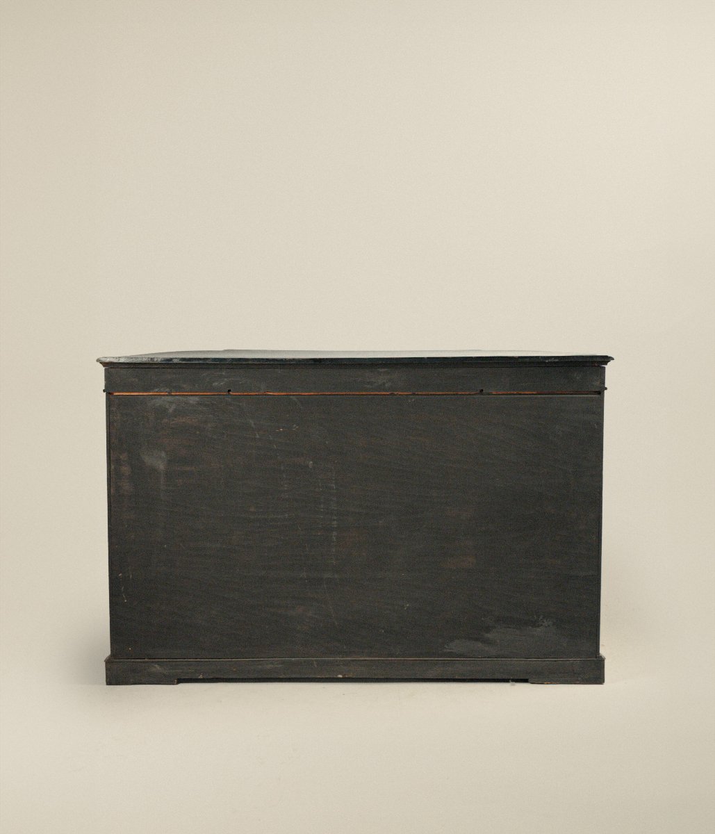 Sideboard In Ebonized Wood And Inlaid With Different Woods, England, 19th Century-photo-4