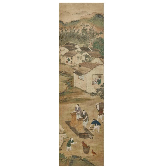 Paire de tableaux, Chine, Dynastie Qing, 18ème-19ème siècle-photo-4