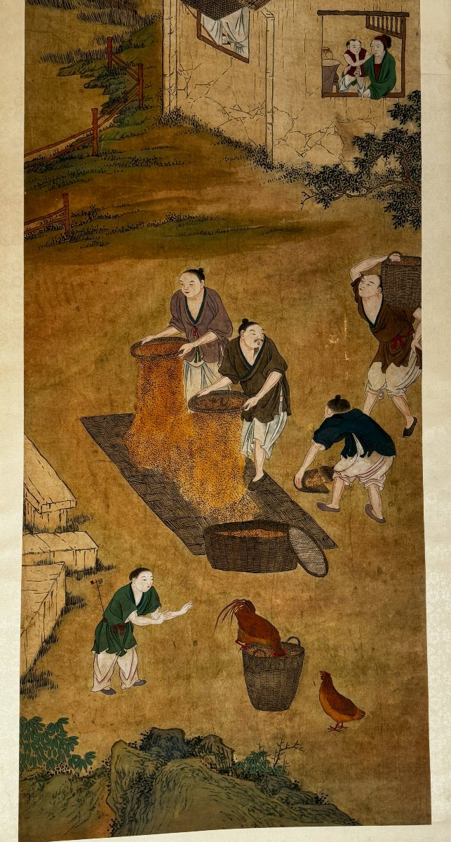Paire de tableaux, Chine, Dynastie Qing, 18ème-19ème siècle-photo-1