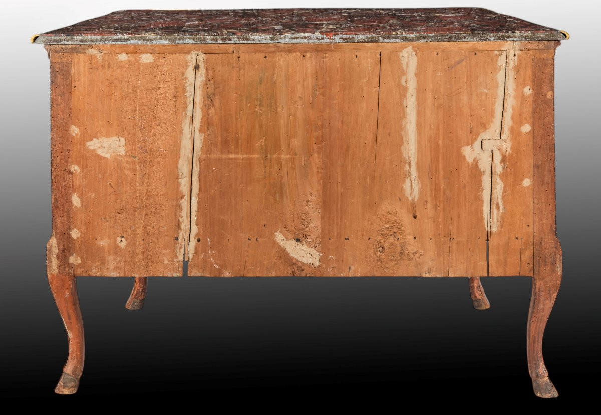 Commode marquetée en bois divers, Rome, troisième quart du XVIIIe siècle-photo-3
