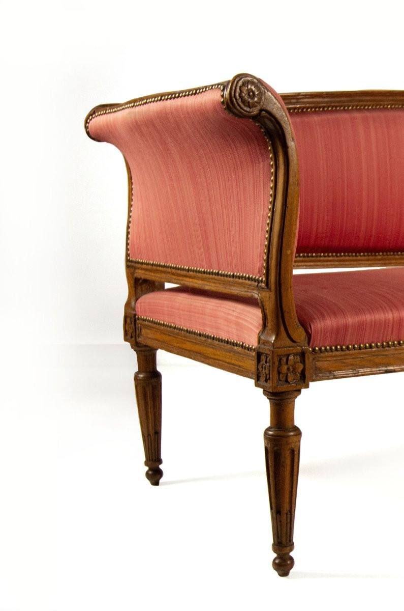 Walnut Sofa, Veneto, Late 18th Century-photo-3