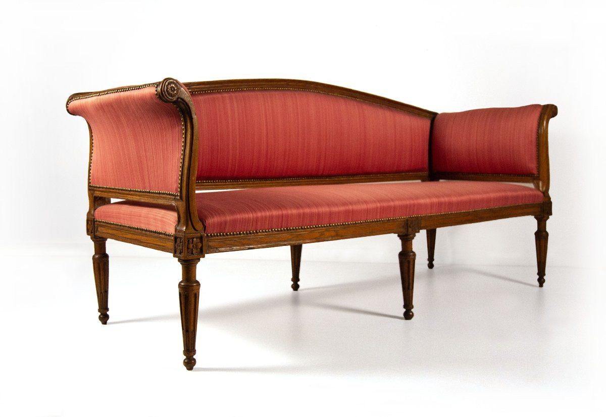 Walnut Sofa, Veneto, Late 18th Century-photo-4