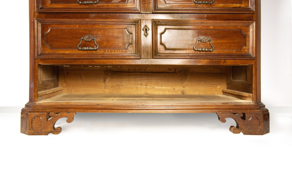Walnut Chest Of Drawers, Lombardy, Early 18th Century-photo-4