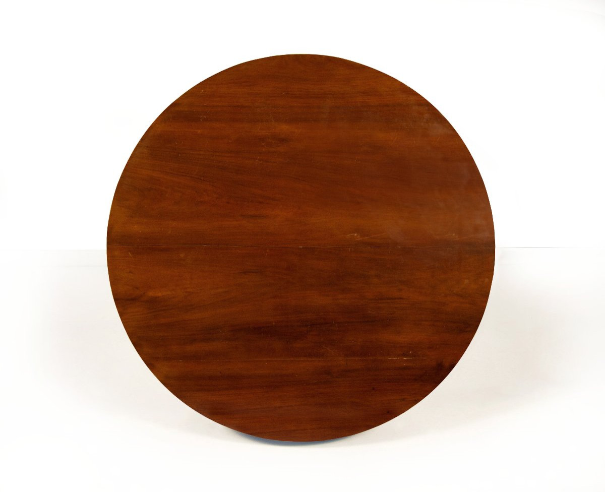 Walnut Veneered Table, 19th Century-photo-2
