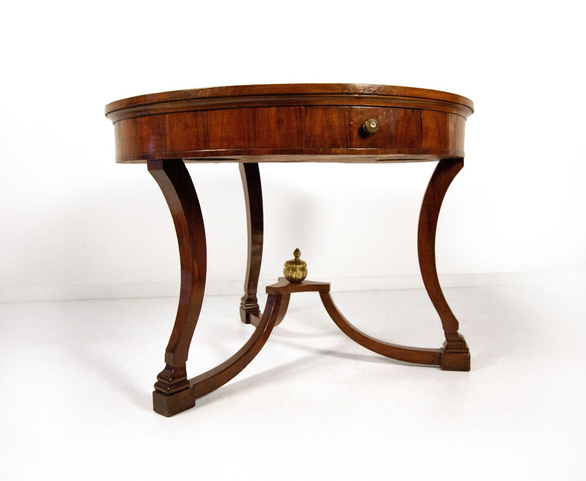 Walnut Veneered Table, 19th Century