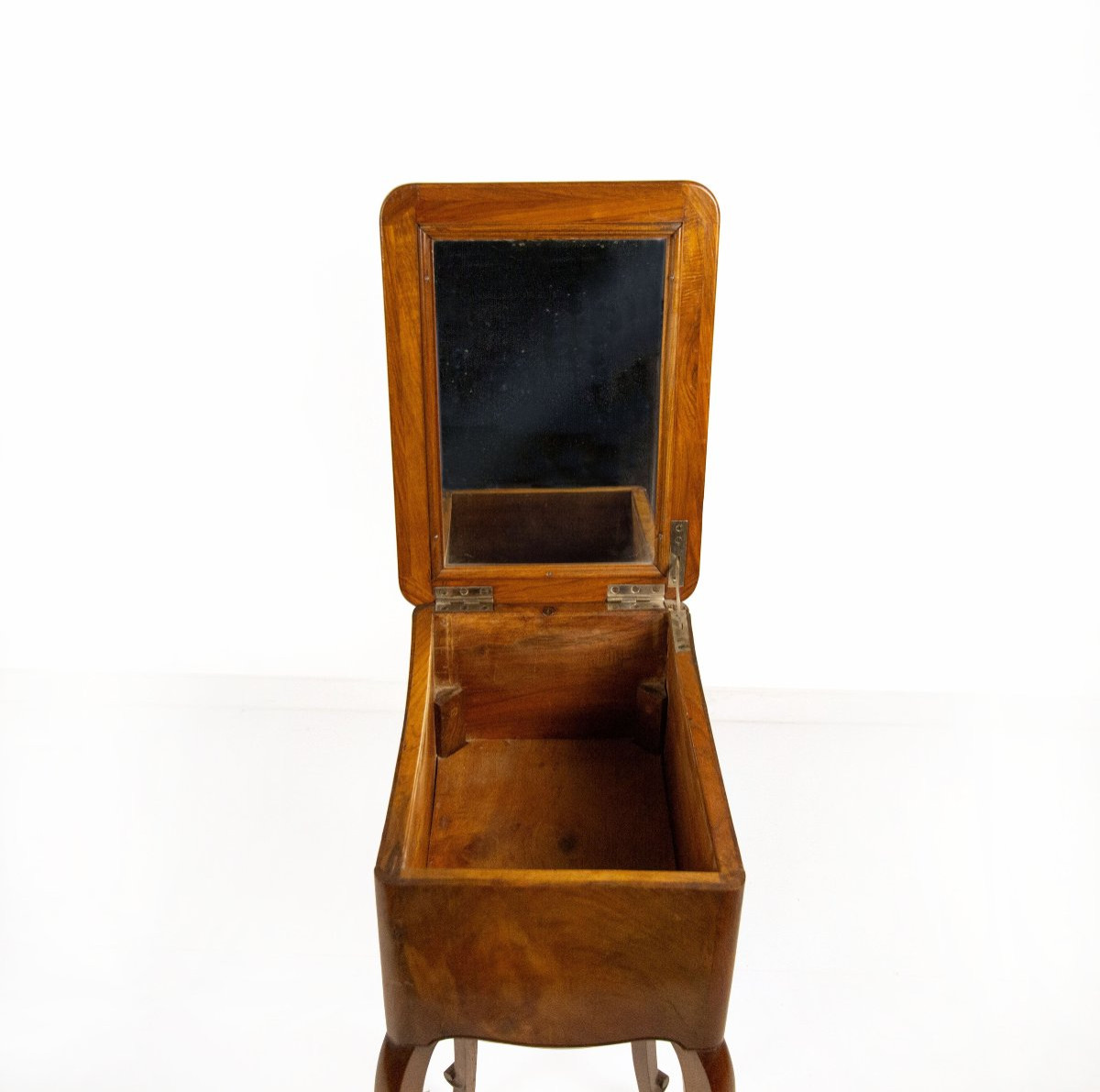 Small Walnut Veneered Dressing Table, Late 19th Century-photo-2