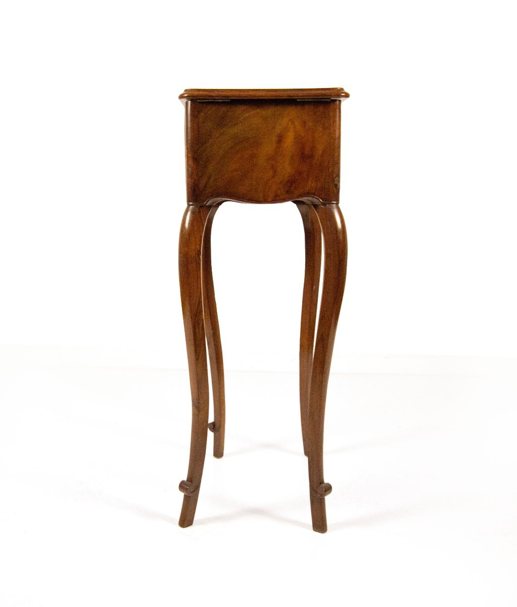 Small Walnut Veneered Dressing Table, Late 19th Century-photo-3