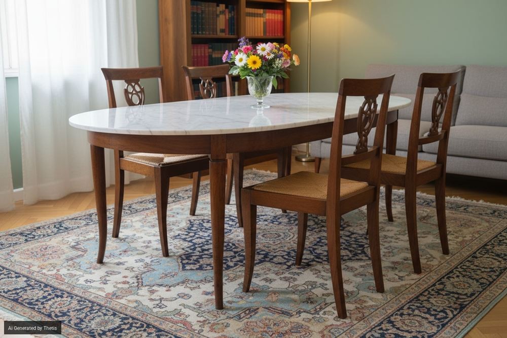 Four Walnut Chairs, Veneto, First Half Of The 19th Century-photo-4