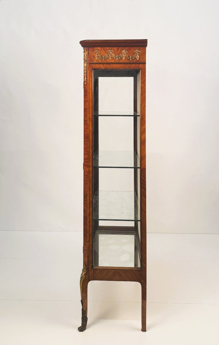 Showcase Veneered In Bois De Rose, France, Late 19th - Early 20th Century-photo-4