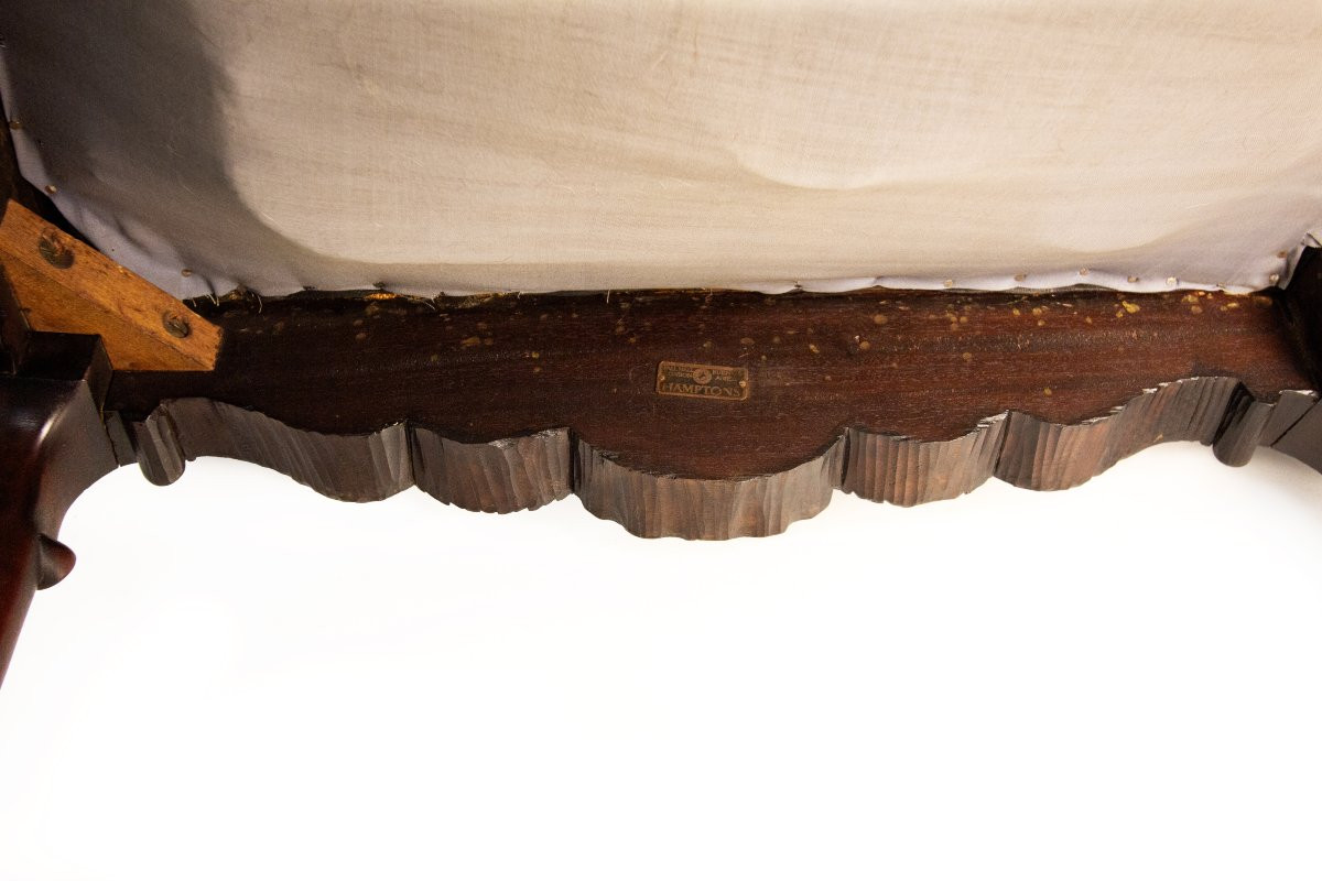 Mahogany Armchair, England, 19th Century-photo-3