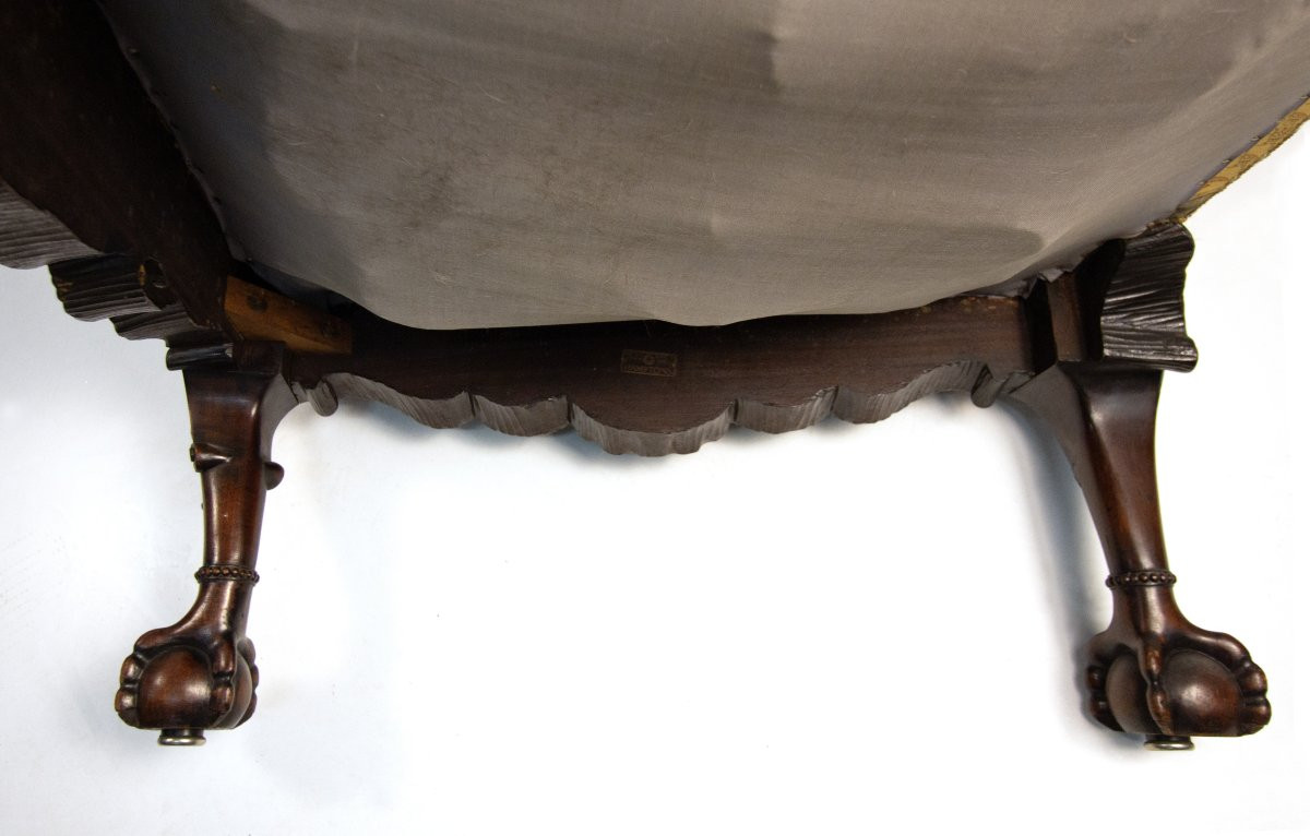 Mahogany Armchair, England, 19th Century-photo-4