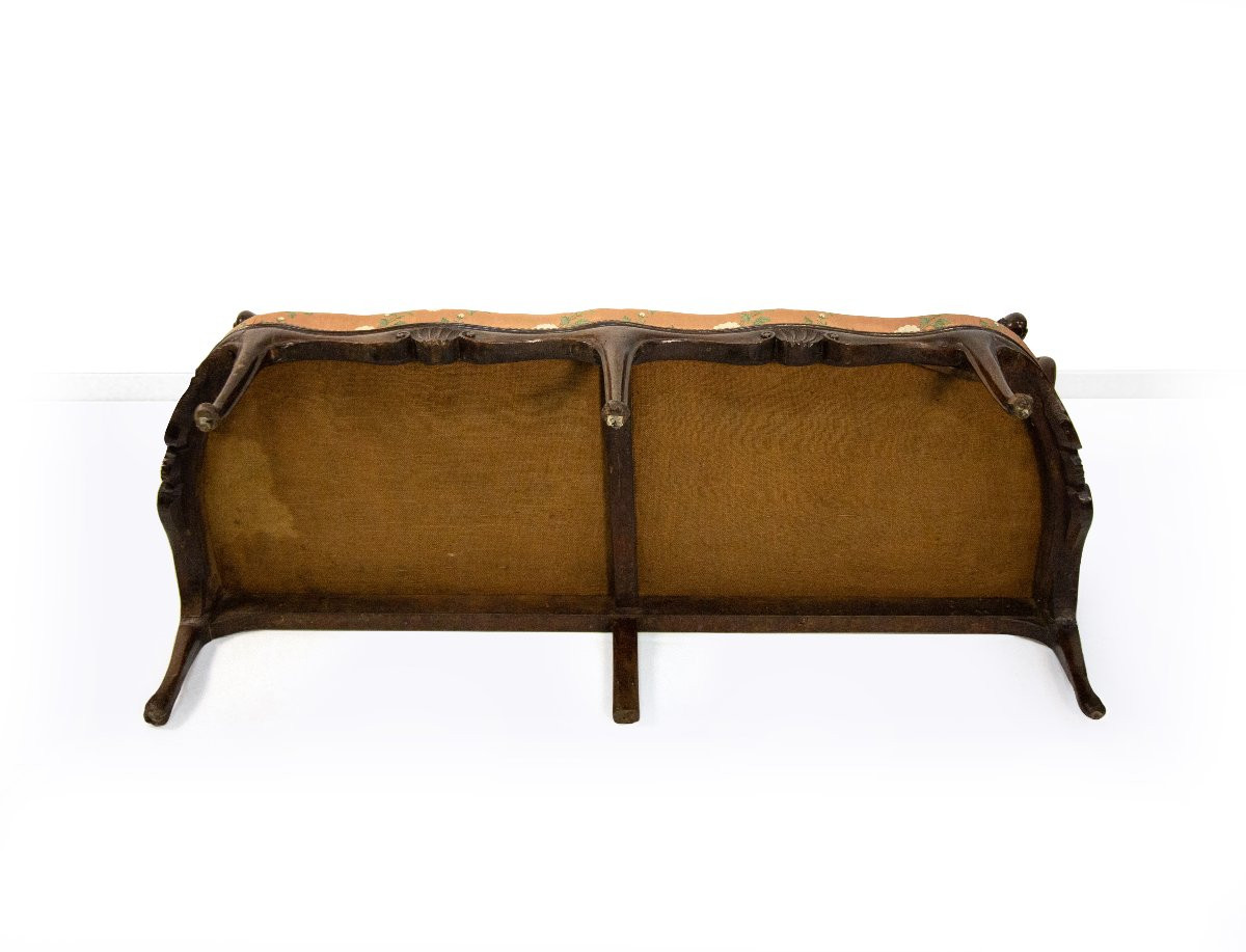 Walnut Sofa, Veneto, 18th Century-photo-1