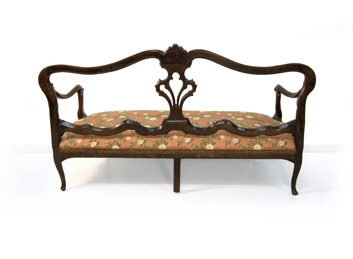 Walnut Sofa, Veneto, 18th Century-photo-3