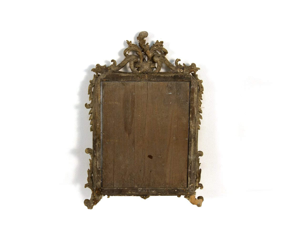 Petit miroir en bois sculpté et doré du XIXe siècle-photo-2