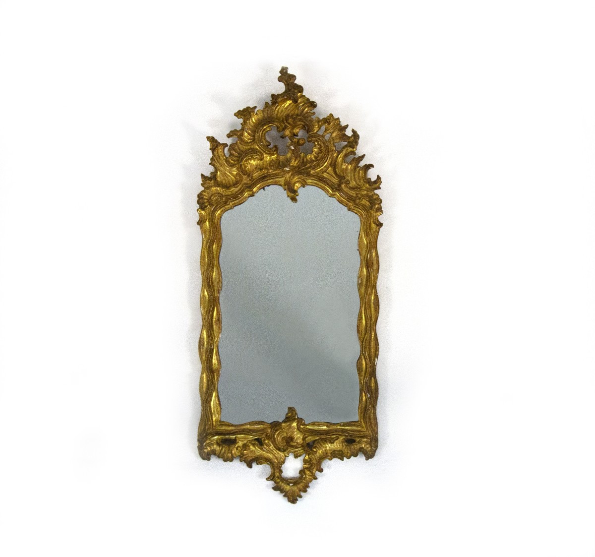 Small Mirror In Carved, Sculpted And Gilded Wood, 18th Century