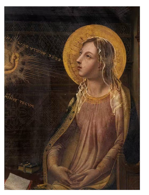 Artiste italien anonyme de la fin du XIXe siècle "L'Annonciation à Marie"-photo-2