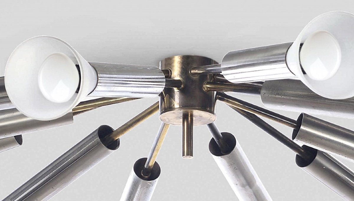 Reggiani, Ceiling Lamp, Italy, 1960s-photo-4