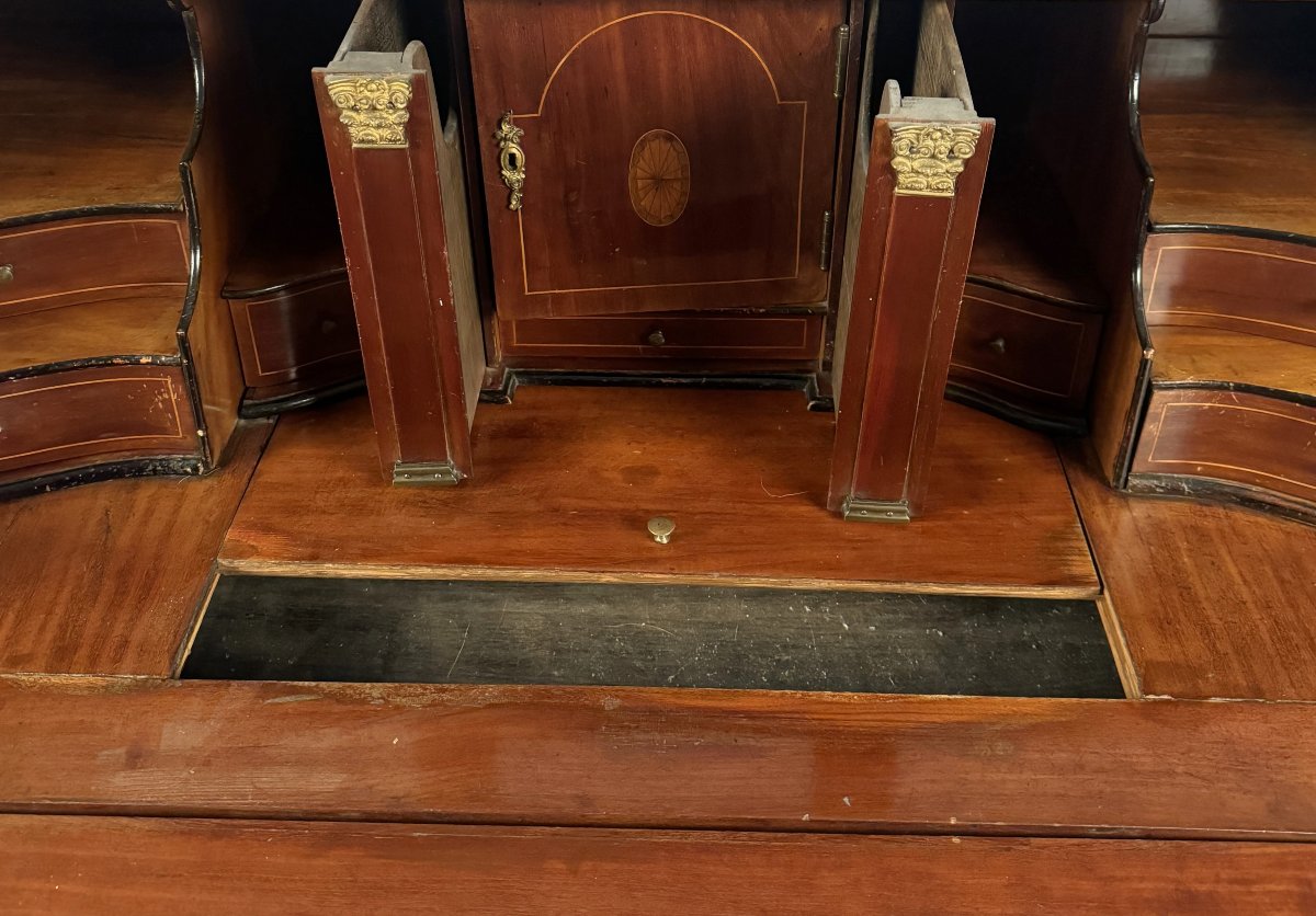 Mahogany Veneered Folding Chest Of Drawers, England, 19th Century-photo-3