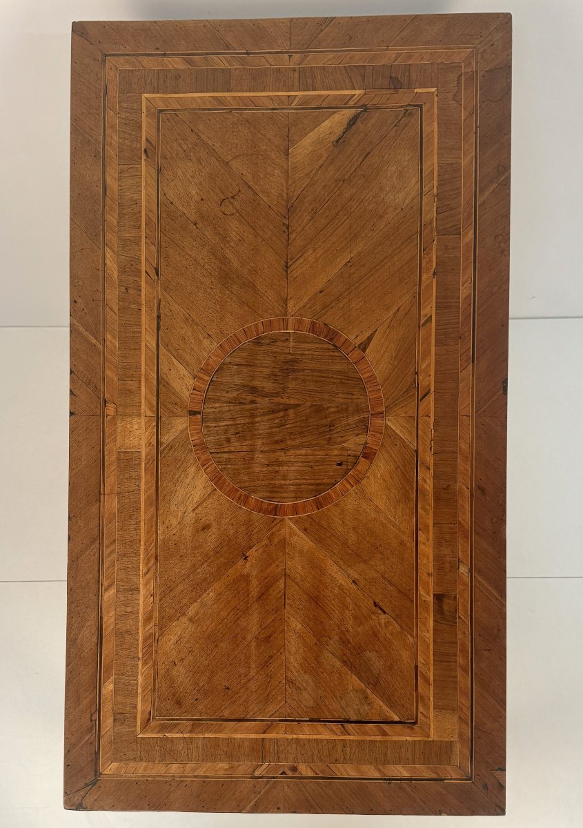 Petit bureau plaqué de différents bois, Lombardie, fin XVIIIe siècle-photo-4