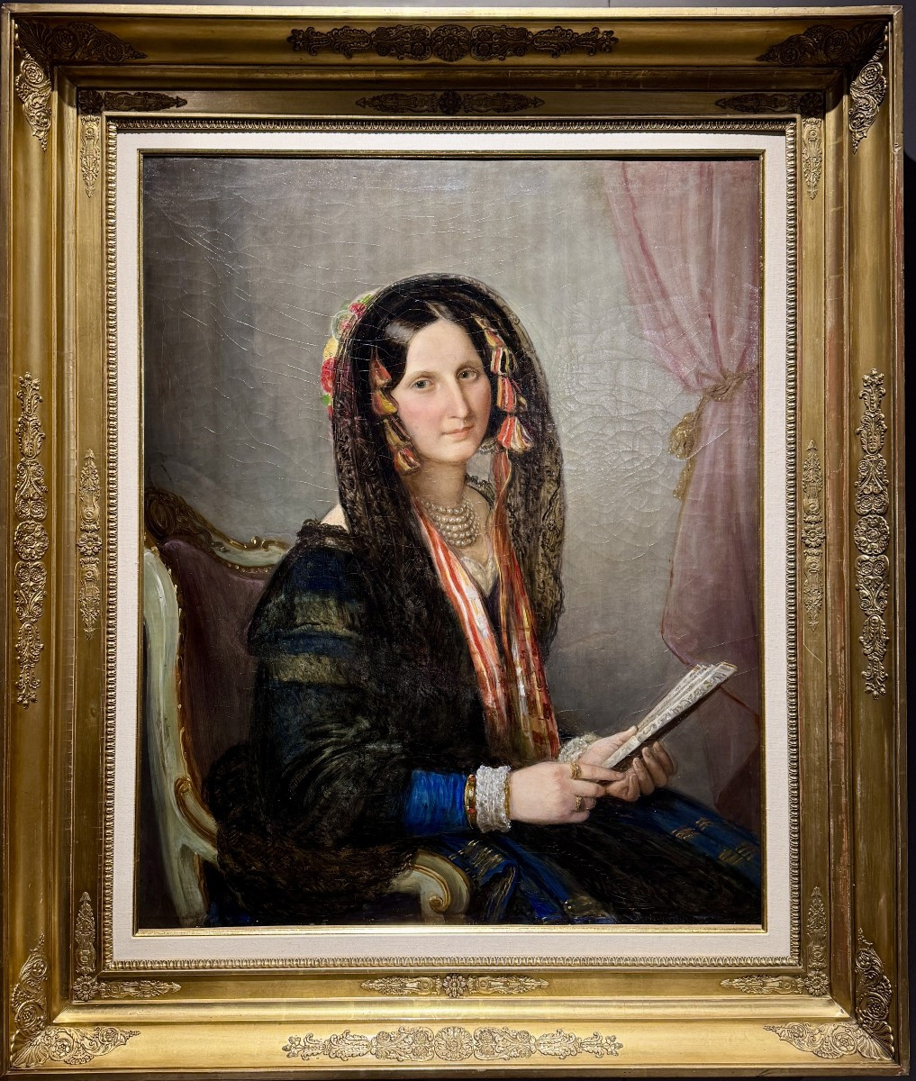 Natale Schiavoni Portrait Of Countess Dorothea De Ficquelmont, Born Tiesenhausen