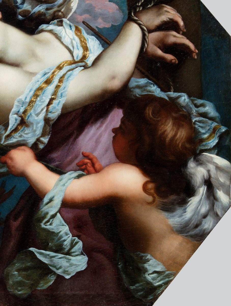 Alessandro Rosi (florence 1627-1697) Saint Christina Of Bolsena And The Angel-photo-2