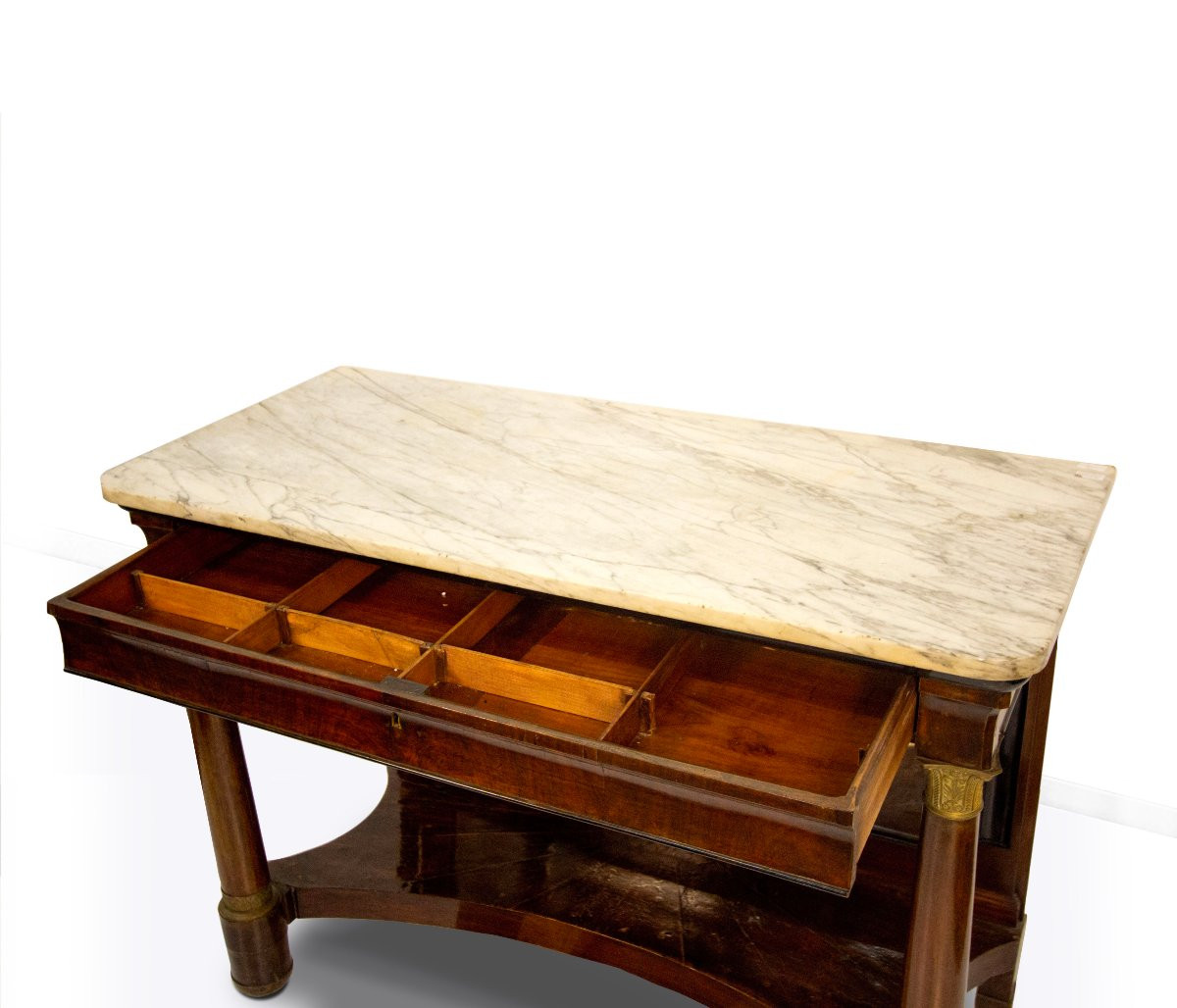 Walnut Console Table, Early 19th Century-photo-2