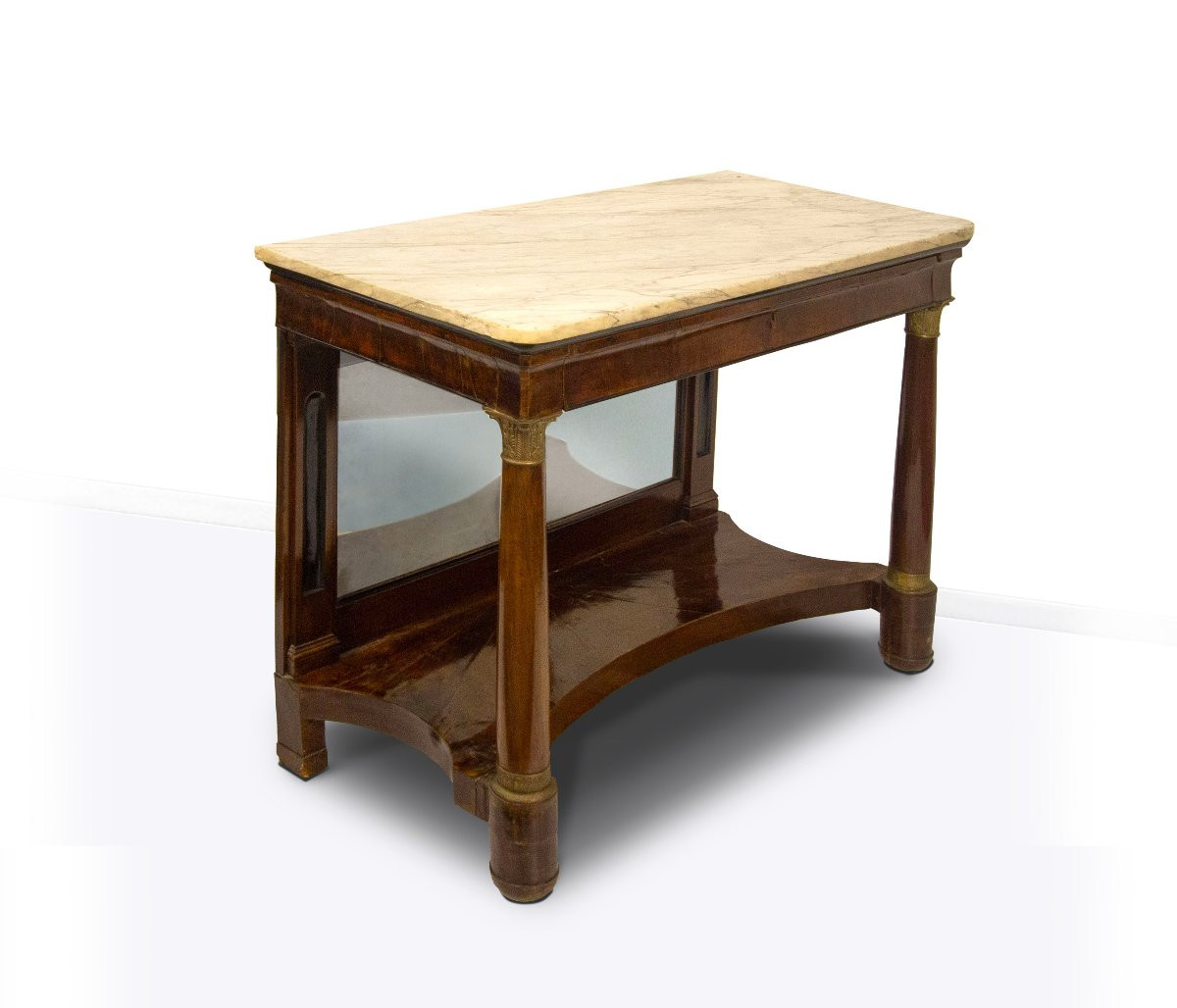 Walnut Console Table, Early 19th Century-photo-3