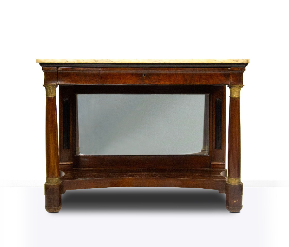 Walnut Console Table, Early 19th Century