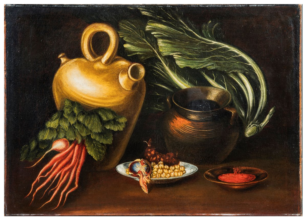 Ecole lombarde du XVIIIe/XIXe siècle A) B) "Nature morte"-photo-2