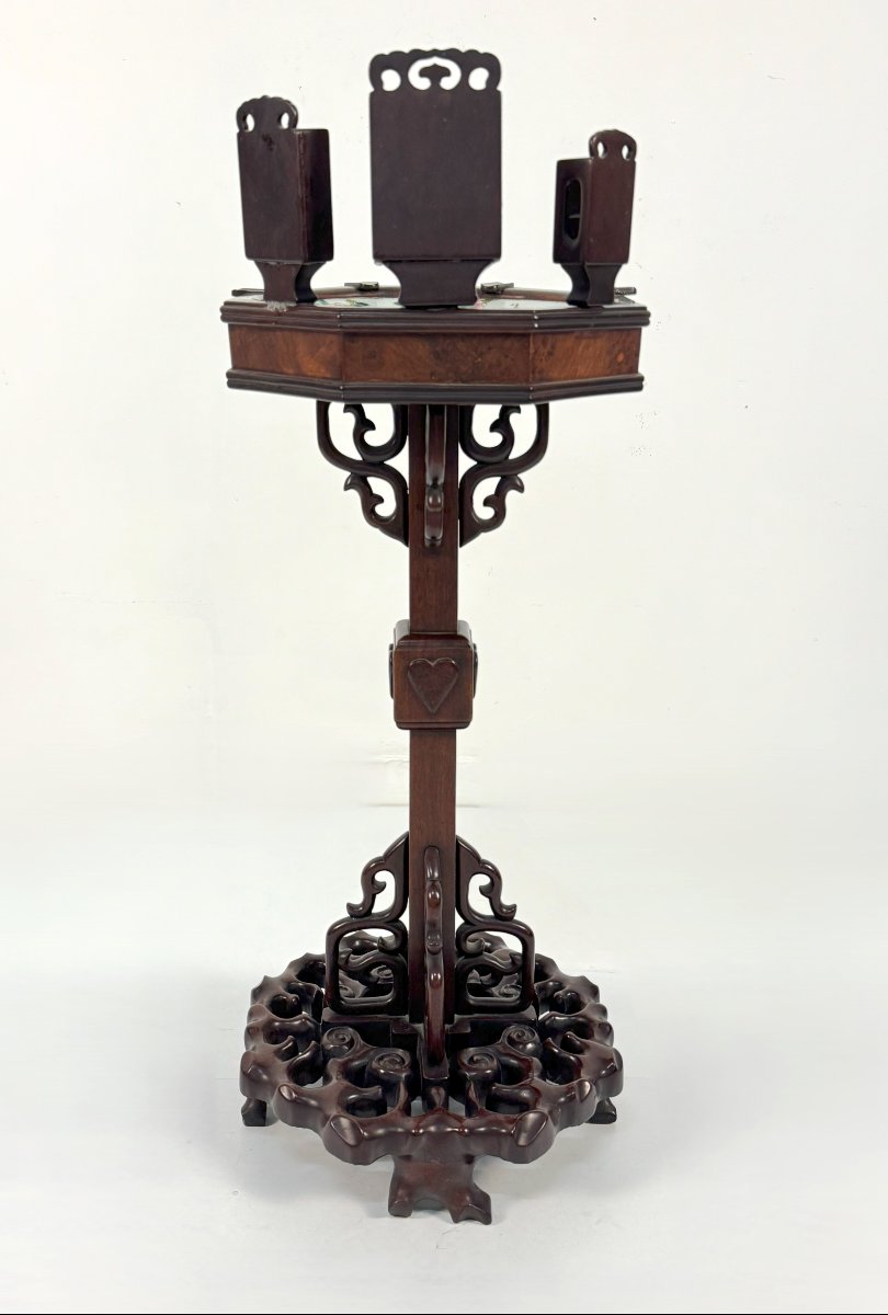 Mahogany Smoking Cupboard, China, Second Half Of The 19th Century,-photo-2