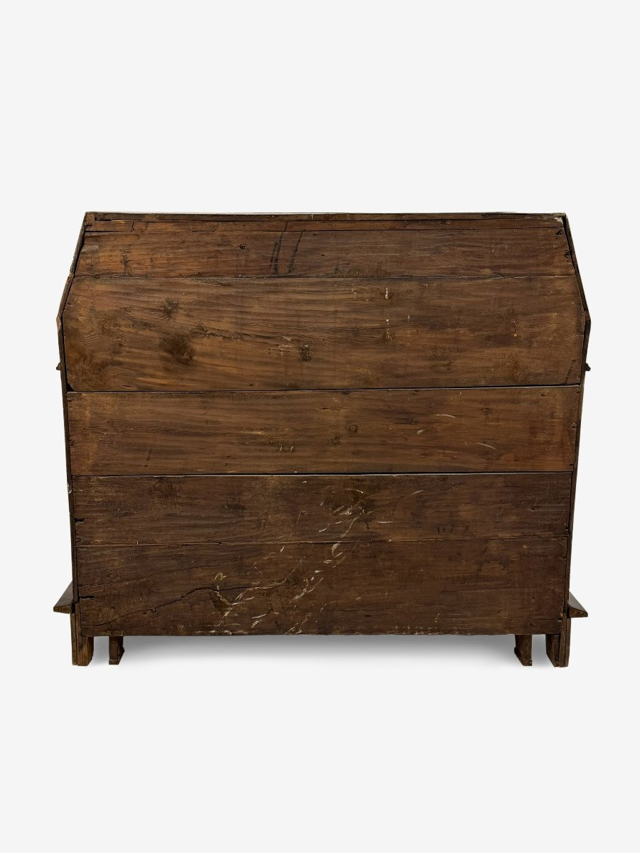 Commode à abattants en placage de loupe de noyer, Modène, milieu du XVIIIe siècle-photo-1