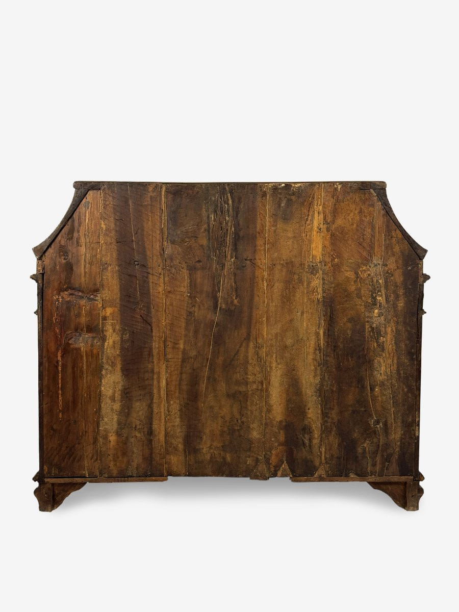 Commode à abattants plaquée de noyer et de loupe de noyer, Lombardie, milieu du XVIIIe siècle-photo-1