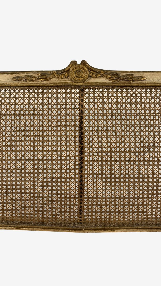 Lacquered And Gilded Wooden Sofa, Late 18th Century-photo-1