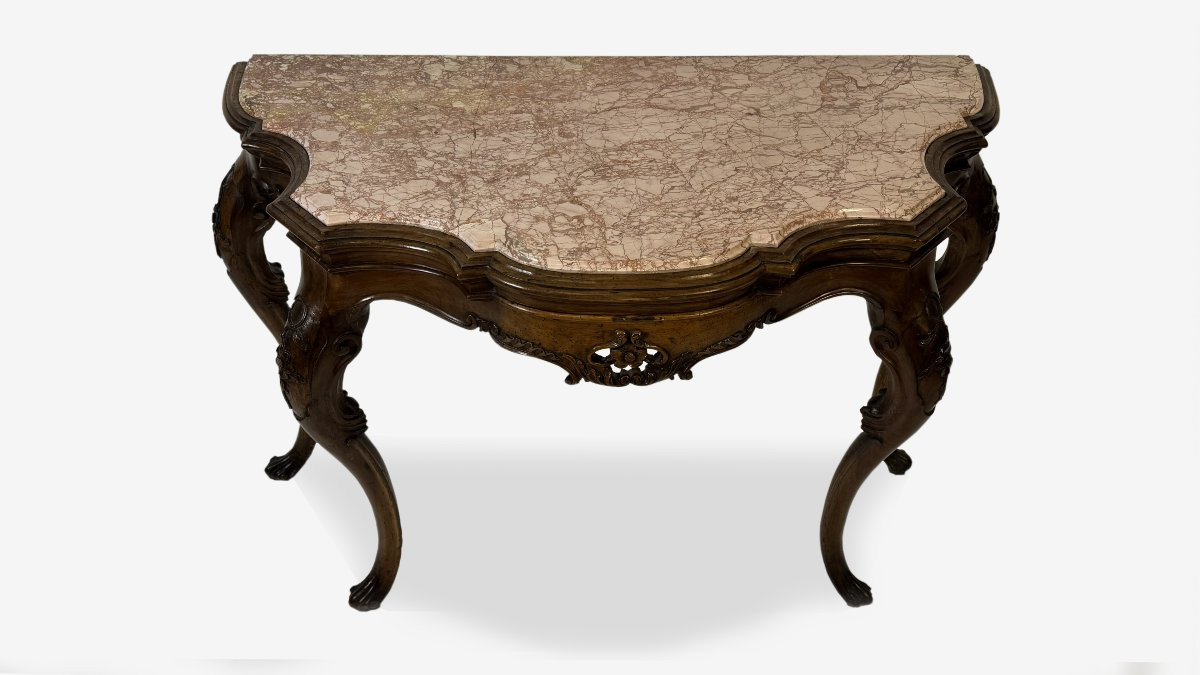 Walnut Console, Veneto, 18th Century-photo-2